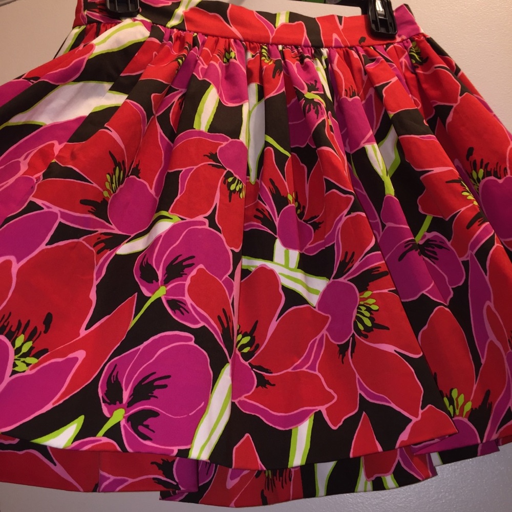 Kate Spade Coreen Cupcake Floral Red Tropical Full Skirt Rio De size 4 - Picture 3 of 12